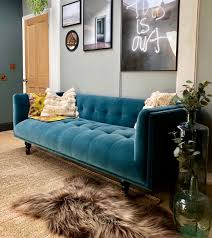 Gorgeous blue velvet chair with metal frame. Velvet Sofas More Than Just A Trend Hornsby Style