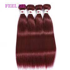 Our company focuses on hair since 1992. Feelme Peruvian Straight Hair Weave Bundles 99j Human Hair Bundles For Black Women 3 4 Pcs Dark Red Wine Remy Hair Extensions Hair Weaves Aliexpress