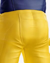 Download American Football Mockup Half Side View In Apparel Mockups On Yellow Images Object Mockups