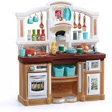 At your doorstep faster than ever. Fun With Friends Kitchen Large Plastic Play Kitchen With Realistic Lights Sounds Brown Kids Kitchen Playset 45 Pc Kitchen Accessories Set
