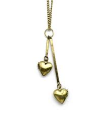 Sterling silver heart locket with mother of pearl & cross. Double Heart Locket Necklace Home