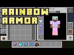 Different types of base armor (chain, iron, gold, diamond) produce different color variations, . Minecraft Pe How To Get Enchanted Rainbow Armor Youtube