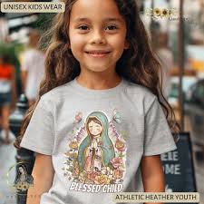 Youth Our Lady of Guadalupe Tshirt, Kids Catholic Church Clothing, Kids  Sentimental Gifts, Youth Religious Gifts, Kids Devotional Gifts