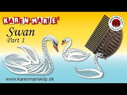 Como fazer a mandala sufrágio e variações. Quilling Swan Part 1 Karen Marie Klip Papir Youtube