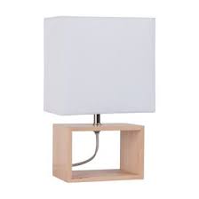 Abat jour lampe de chevet 4 promotions de la semaine des soucis pour projeter votre achat abat jour lampe de chevet ? Lampe A Poser Pied Rectangulaire En Bois Avec Abat Jour En Coton Hauteur 31cm Liv Corep Lampe Pied Bois Abat Jour Lampe