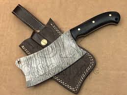 Bird And Trout Knife Blank Damascus Custom Handmade Beautiful Chopper Knife 11 With Bull Horn Handle Skcustomknife Knife Damascus Steel Damascus