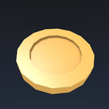 Low Poly Gold Coin 3d Model Gold Coins Low Poly Low Poly Models