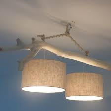 Lustre Plafonnier Bois Flotte Abat Jour Lin 30 Cm Double Suspension En 2020 Lustre En Bois Flotte Lustre Plafonnier Abat Jour
