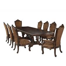 Inspired by global fashion and modern living, michael amini original designs feature vibrant furniture, premium bedding, and luxury decor made with beauty and value in mind. Aico By Michael Amini Windsor Court Rect Dining Room Set 9 Pc In Vintage Fruitwood