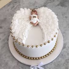 I Think Sleep Is A Little Angel Very S This Cake Is Supposed To Getauf Taufe Kuchen Kuchen Baby Geburtstag Madchen Kuchen