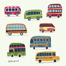 Today I Felt Like Drawing Buses Which One Will You Take And To Where Illustrationoftheday Bus Vintage Illustr Bus Drawing Transport Illustration Bus Art