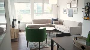 A glass coffee table makes for an elegant, subtle addition to the room, while a coffee table with storage is perfect for creating space for a striking centrepiece. Home Tour 609 Square Foot Apartment Room Board