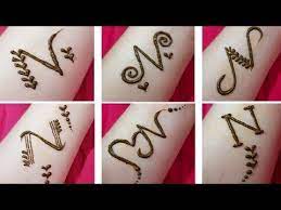 Letter mehndi designs are gaining more popularity in this modern world . 6 Stylish N Letter Tattoo Mehndi Design Alphabet N Tattoo Mehndi Design N Tattoo Mehndi Design Per Tatuaggio All Henne Mehandi Designs Disegni Henne