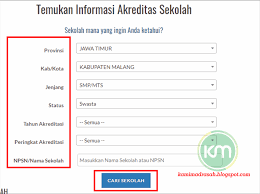 Jika nomor npsn sekolah yang anda ketikan valid, maka setelah anda menekan tombol cari sekolah akan muncul data yang anda cari pada kolom hasil pencarian data sekolah. Cara Cek Hasil Akreditasi Sekolah Madrasah Terbaru Kami Madrasah