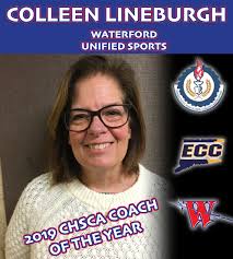 Congratulations to our Eastern Connecticut Conference coaches who were  selected as 2019 CT High School Coaches Association Coaches of the Year!  Dana Cooke (Griswold Wrestling), Colleen Lineburgh (Waterford Unified  Sports) & Jeff
