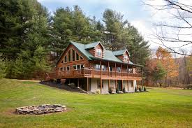 A large wraparound porch gives you plenty of room for relaxing outside when the weather is nice. Popular Modular Log Home Styles Cabin Floor Plans