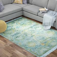 Beige and light blue area rug. Bungalow Rose Peton Oriental Light Blue Area Rug Reviews Wayfair