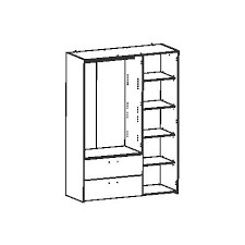 Loft24 tico kommode schubladenkommode schrank anrichte mehrzweckkommode 5 schubladen, holz 40x41x106 cm. Schrank Englisch Deutsch