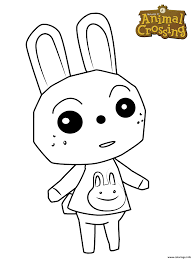 Coloriage Ruby The Rabbit Dessin Animal Crossing à imprimer