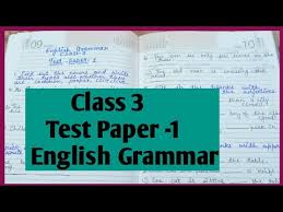 Hundreds of free english grammar exercises/worksheets for teachers and students: Class 3 English Grammar Test Paper Of English Grammar Worksheet For Class 3 Youtube