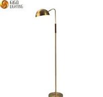 Nordic Style Brass Color Metal Shade Floor Lamp Living Room Standing Floor  Light Indoor Reading Lamp