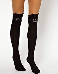 Lazy Oaf Kitty Knee High Socks High Socks Knee High Socks Socks