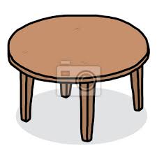 Table — pour les articles homonymes, voir table (homonymie). Table Ronde En Bois Dessin Anime Et Illustration Style Dessine Peintures Murales Tableaux Salle Superieur Fond Blanc Myloview Fr