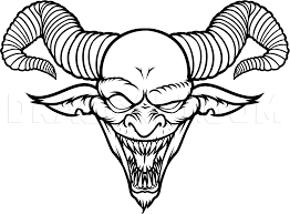 How To Draw A Demon Face Step By Step Drawing Guide By Dawn Dragoart Com Demon Drawings Creature Concept Art Drawings