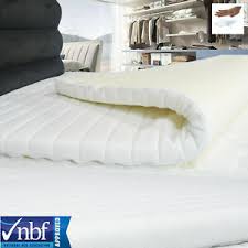 Details About New Memory Foam Mattress Toppers With Quilted Elasticated Corner Strapped Covers