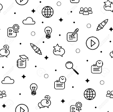Online Education Seamless Pattern Black School Line Icons On Royalty Free Cliparts Vectors And Stock Illustration Image 146726282 Download white wallpapers hd, beautiful and cool high quality background images collection for your device. online education seamless pattern black school line icons on