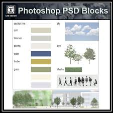 Preparing the plan for photoshop. Best Psd Landscape Present Blocks 1 Free Cad Download Center
