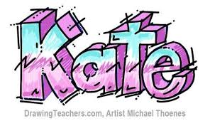 How To Draw 3d Letters Kate Graffiti Lettering Lettering 3d Drawings