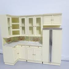 Bespaq Dollhouse Miniature Kitchen Cabinet Furniture Set Refrigerator Wood New Ebay Miniature Kitchen Kitchen Cabinets Dollhouse Miniatures Kitchen