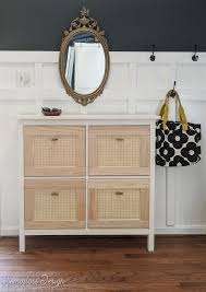 Diy ikea hack hemnes nightstand: Ikea Hemnes Shoe Cabinet Hack Adding Cane Panels