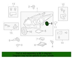 2012 2020 toyota headlamp assembly o ring 81112 47380 toyota parts