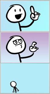 Emoji meaning a yellow face with simple, open eyes and a thin, closed smile. Someone Post A Pic Of That Meme Where The Stick Figure Is Going To Say Something And Then Leaves Meme Template Funny Memes Stick Figures