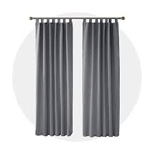 Deconovo Lot De 2 Rideaux Salon Design Moderne Opaque Pour Chambre Occultant Isolation Thermique A Pattes 140x240cm Rideau Porte Fenetre Rideaux Salon Rideaux