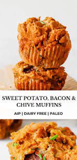 Sweet Potato Bacon And Chive Muffins Aip Paleo Heal Me Delicious Recipe In 2021 Savory Sweet Potato Recipes Healthy Sweet Potato Muffins Sweet Potato Bread
