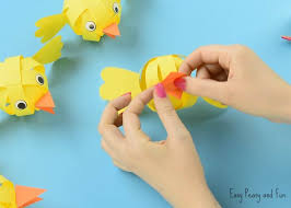Bring the corners to the center of the paper. Simple Paper Chick Craft Easter Craft Ideas Easy Peasy And Fun