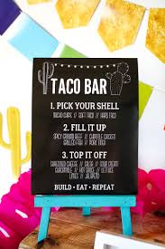 Fiesta Taco Bar Decorations Tex Mex Cinco De Mayo Fiesta Theme Party Taco Bar Party Taco Bar