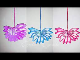 Hiasan dinding gantung dari kertas karton. Easy Cara Membuat Hiasan Gantung Dari Kertas Paper Leaves Youtube Hiasan Kertas Pembuatan Perhiasan