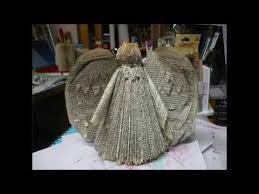Yoko S Art Class Making Recycled Book Angels Video Tutorial Part 1 Youtube Folded Book Art Angel Books Book Page Crafts