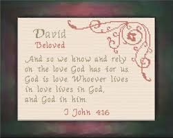 David Name Blessings Personalized Cross Stitch Design From Joyful Expressions Christian Cross Stitch Christian Cross Stitch Patterns Cross Stitch Designs