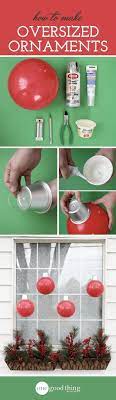What to put in front yard for christmas? How To Make Cheap And Easy Giant Christmas Ornaments Giant Christmas Ornaments Christmas Decorations Diy Outdoor Outdoor Christmas Decorations
