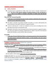 Charge of income tax 3 a. Appointment Of Trustee Docx Chapter 2 Appointment Of Trustees 1 0 Initial Trustees A Trustee May Be Appointed By Settlor Inter Vivos Trust Or Course Hero