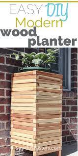 If it sounds simple that's because it is. Easy Diy Modern Wood Planter Sawdust Sisters