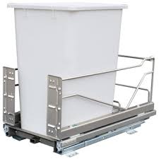 Mode wide trash bin dark brown. Hafele Single Built In Pull Out Waste Bin 36 Quarts 9 Gallons Kitchensource Com