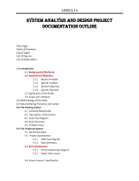 System Analysis And Design Project Documentation Outline 1 638 Jpg 638 826 Layout Template Analysis Word Design