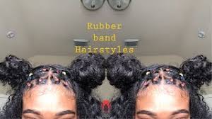 Rubber band hairstyles easy, if your daughter has very long hair and you want to make a difference, this model is for you. Rubber Band Hairstyles Natural Hair Youtube
