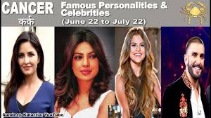 Some of the most popular and hottest celebrities of all time have been born under the cancer zodiac sign. Cancer Famous Personalities Celebrities Karka Cancer Zodiac Sign Western Astrology Youtube